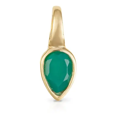 John Greed Signature Gold Plated May Birthstone Teardrop Pendant Charm For Women