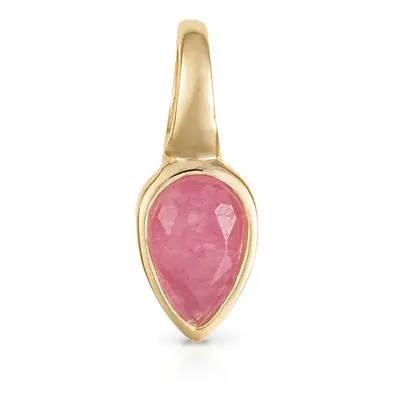 John Greed Signature Gold Plated July Birthstone Teardrop Pendant Charm For Women