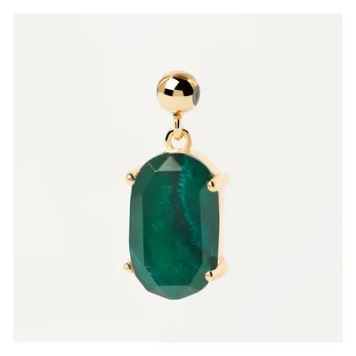 PDPAOLA Gold Plated Malachite Transformation Charm For Women