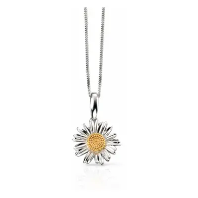 John Greed Tempest Meadow Silver Daisy Necklace with Gold Plating For Women