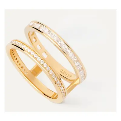 PDPAOLA Gold Plated Bianca Ring For Women