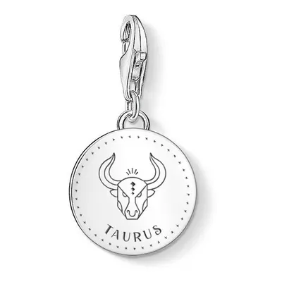 THOMAS SABO Charm Club Silver Taurus Zodiac Disc Charm For Women