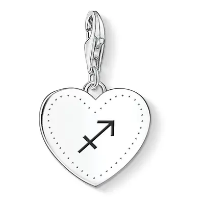 THOMAS SABO Charm Club Silver Sagittarius Sign Heart Charm For Women