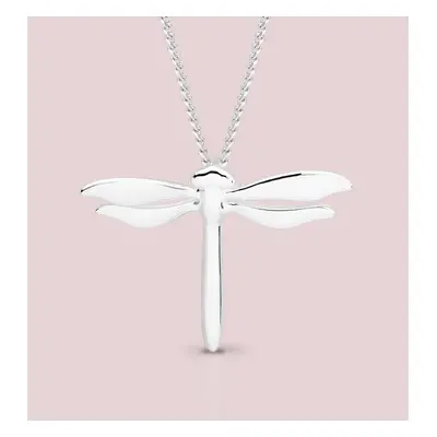 John Greed Tempest Meadow Silver Plain Dragonfly Necklace For Women