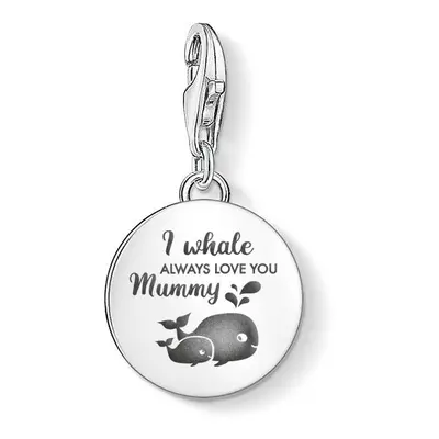 THOMAS SABO Silver I Whale Always Love You Disc Charm For Women