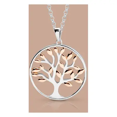 John Greed Tempest Wald Silver & Rose Gold Tree of Life Necklace For Women