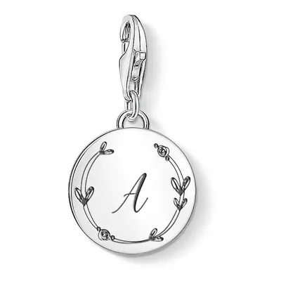 THOMAS SABO Silver Heart Initial Disc Charm For Women