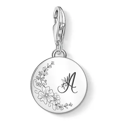 THOMAS SABO Silver Floral Initial Charm For Women