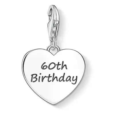 THOMAS SABO 60th Birthday Silver Heart Charm For Women