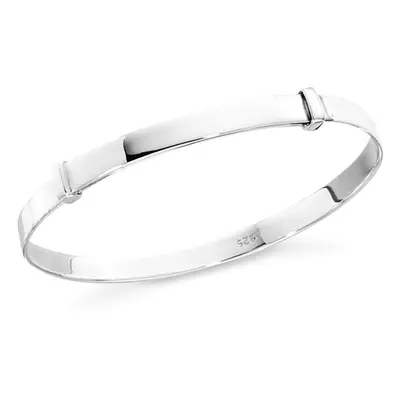 John Greed Signature Children's Silver Plain Expanding Bangle