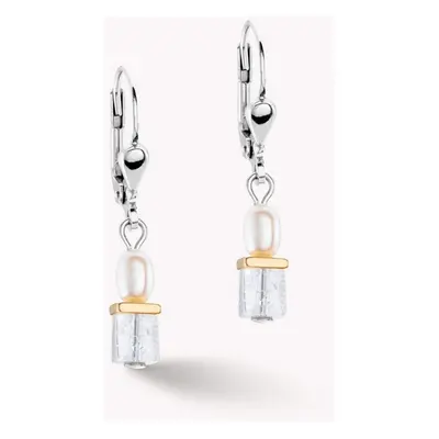 Coeur De Lion Elegance Pearl Earrings Freshwater Pearl & Rock Crystal For Women