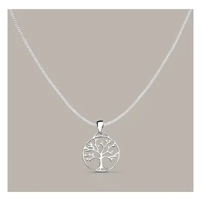 John Greed Tempest Wald Silver Circle Tree of Life Necklace For Women