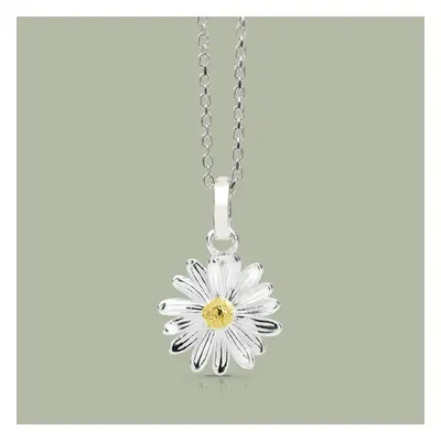 John Greed Tempest Silver April Birth Flower Daisy Necklace For Women