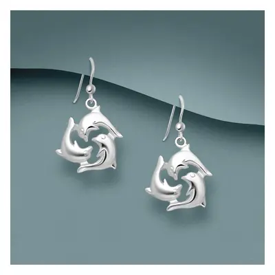 John Greed Tempest Cove Silver Dolphin Drop Earrings For Women