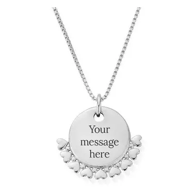 ChloBo Silver Personalised Heart Box Chain Necklace For Women