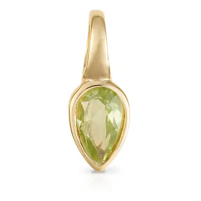 John Greed Signature Gold Plated August Birthstone Teardrop Pendant Charm For Women