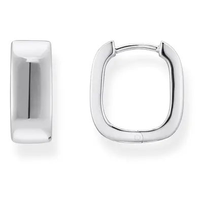 THOMAS SABO Silver Angular Hoop Earrings For Women