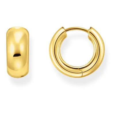 THOMAS SABO Gold Plated Small Chunky Hoop Earrings For Women