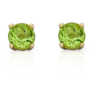 Fine Jewellery by John Greed 9ct Gold Peridot August Birthstone Stud Earrings 4mm For Women