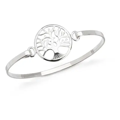 John Greed Signature Silver Large Tree of Life Bangle For Women