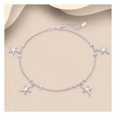 John Greed Tempest Cove Silver Ball & Starfish Anklet For Women