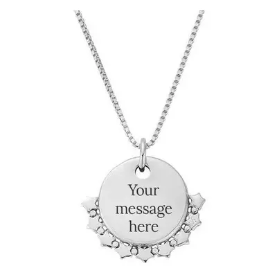 ChloBo Silver Personalised Star Box Chain Necklace For Women