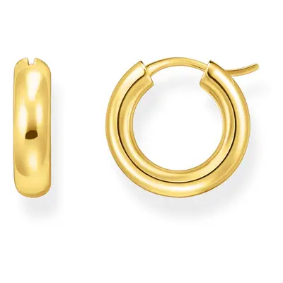 THOMAS SABO Gold Plated Small Chunky Creole Hoop Earrings For Women