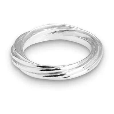 John Greed Signature Silver 1mm Multiple Band Ring For Women