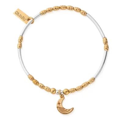 ChloBo Gold Plated & Silver Luna Moon Bracelet For Women