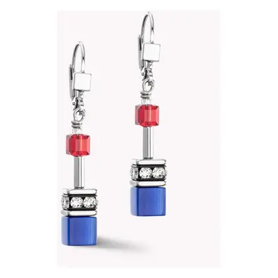 Coeur De Lion Classic GEOCUBE Earrings Red Blue Lilac For Women