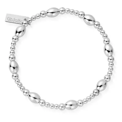 ChloBo Silver Cute Oval Bracelet For Women