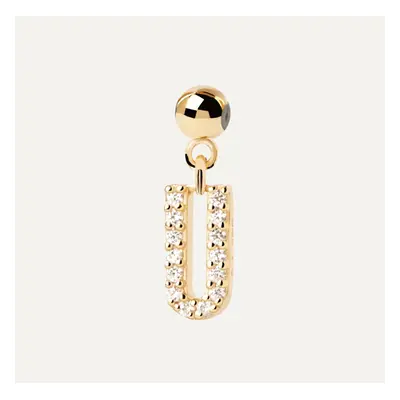 PDPAOLA Gold Plated Letter U Charm For Women