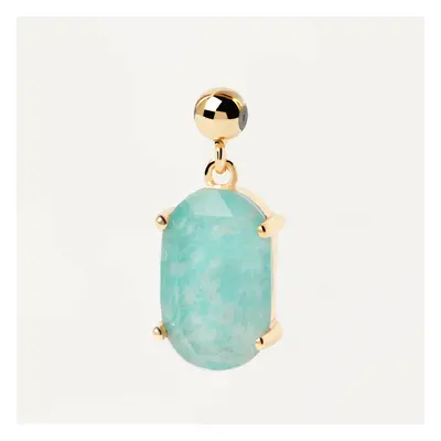 PDPAOLA Gold Plated Amazonite Serenity Charm For Women