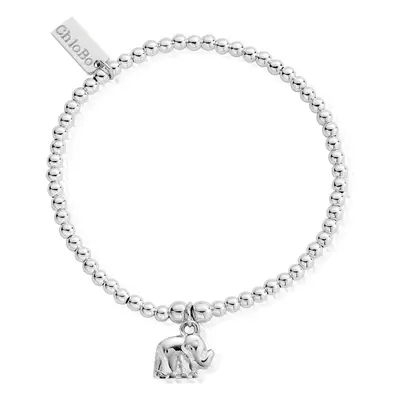 ChloBo Silver Cute Charm Elephant Bracelet For Women