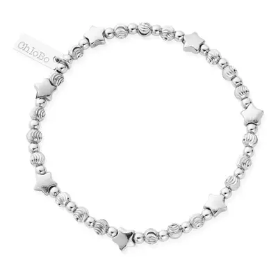 ChloBo Silver Multi Inset Star Bracelet For Women