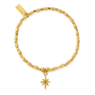 ChloBo Gold Plated Soul Glow Lucky Star Bracelet For Women