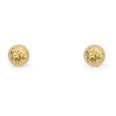 Fine Jewellery by John Greed 9ct Gold Small Textured Ball Stud Earrings For Women