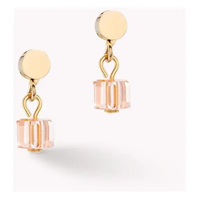 Coeur De Lion Elegance Crystals Earrings Gold Apricot For Women