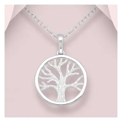 John Greed Tempest Wald Silver Plain Tree Of Life Necklace For Women