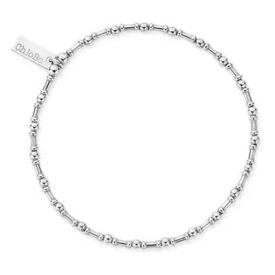 ChloBo Men's Silver Rhythm Of Water Bracelet