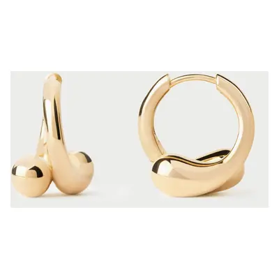 PDPAOLA Gold Plated Loop Hoop Earrings For Women