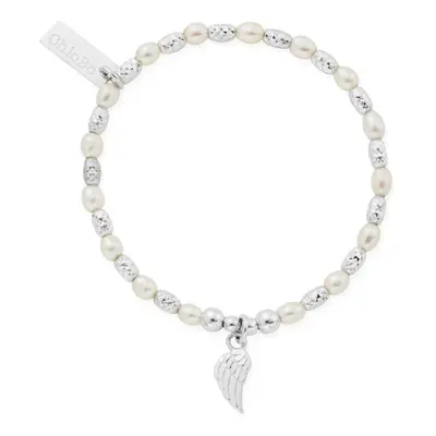 ChloBo Children's Silver & Pearl Forever & Always Bracelet For Women