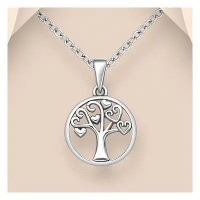 John Greed Tempest Wald Silver Swirl Tree Of Life & Heart Necklace For Women