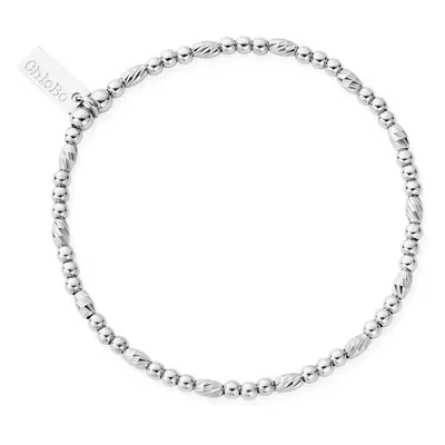 ChloBo Silver Dainty Sparkle Bracelet For Women