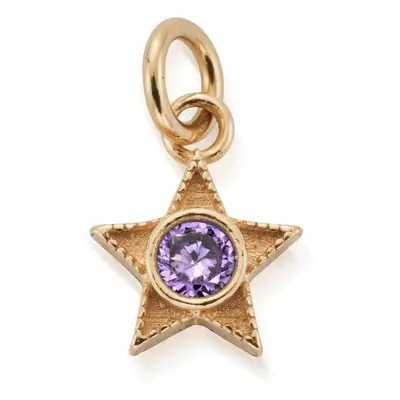 ChloBo Gold Plated June Alexandrite CZ Birthstone Mini Star Pendant For Women