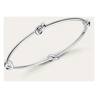 John Greed Portrait Muse Silver Four Love Knot Bangle For Women