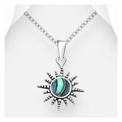 John Greed Signature Silver Abalone Mother of Pearl Star Necklace For Women