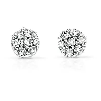 Fine Jewellery by John Greed 9ct White Gold Diamond Round Stud Earrings For Women