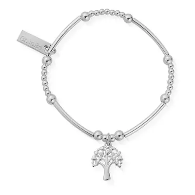 ChloBo Children's Silver Mini Heart Tree Of Life Bracelet For Women