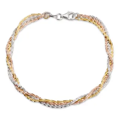 John Greed Signature Tri-Colour Triple Chain Bracelet For Women